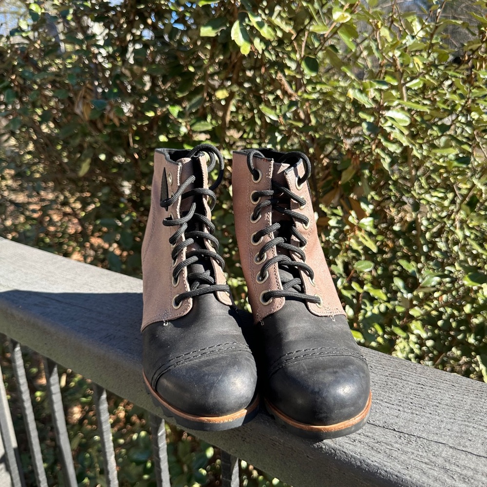 Sorel Joan of Arctic wedge bootie.